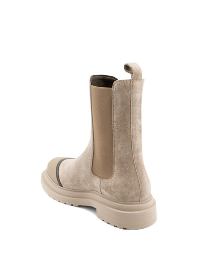 Shop Brunello Cucinelli Beige Walnut Women's Boots In Neutrals