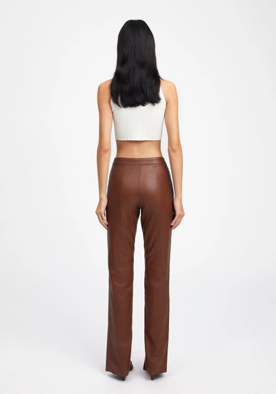 Shop Aeron Elm - Leather Pants In Brown