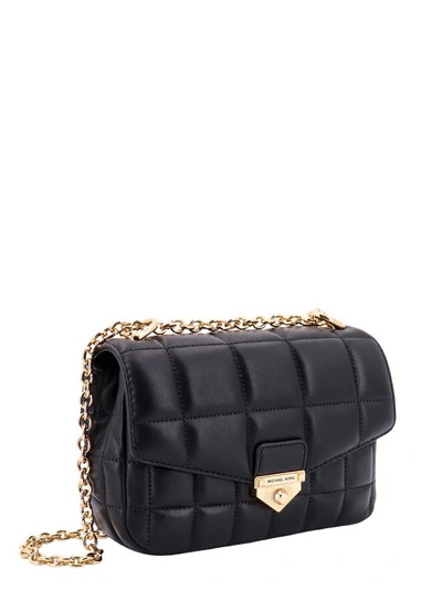 Shop Michael Kors Matelassé Leather Shoulder Bag In Black