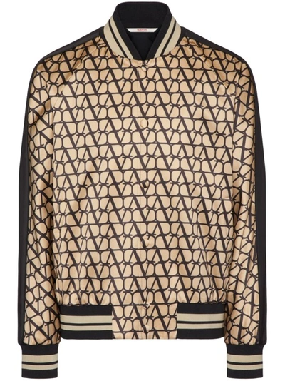 Louis Vuitton Leopard Print Knit Zip Bomber Jacket Beige Viscose