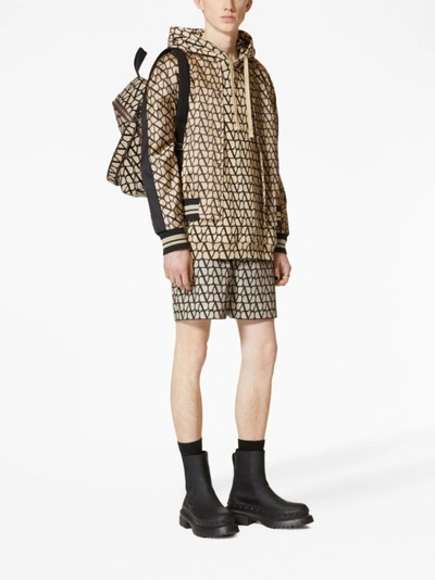 Louis Vuitton Leopard Print Knit Zip Bomber Jacket Beige Viscose