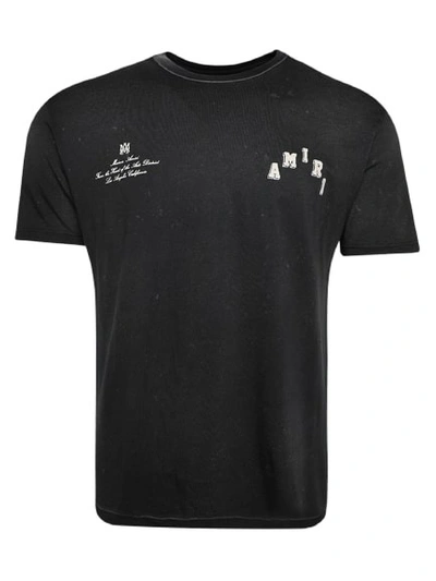 Shop Amiri Vintage Collegiate T-shirt In Black