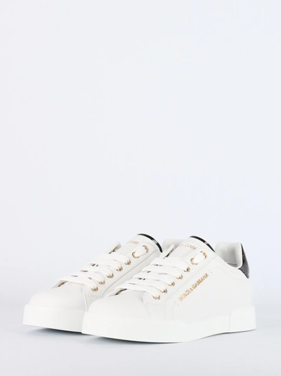 Shop Dolce & Gabbana Portofino White Sneakers