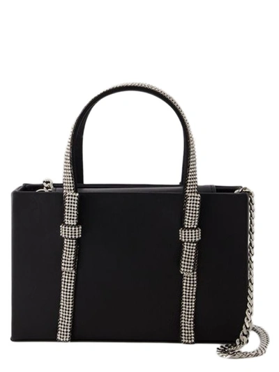Shop Kara Bow Midi Handbag - Leather - Black