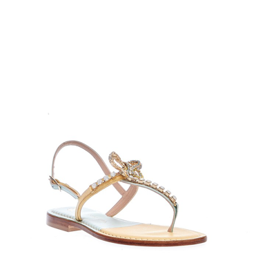 Shop Paola Fiorenza Bicolor Yellow And Light Blue Flip Flops In Multicolor