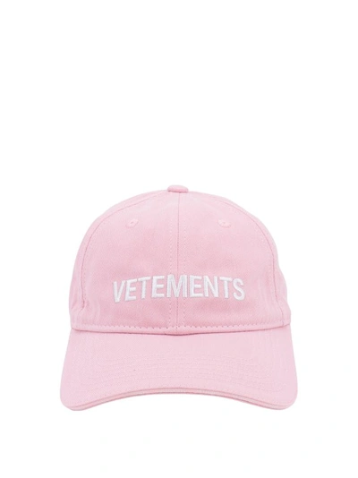 Shop Vetements Pink Cotton Hat