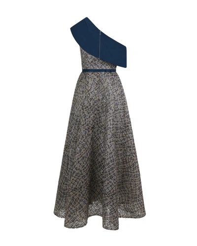 Shop Gemy Maalouf A-line Beaded Dress - Midi Dresses In Blue