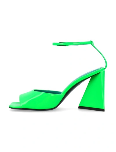 Shop Attico Piper Fluo Sandal In Green
