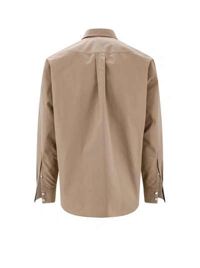 Shop Alexander Mcqueen Cotton Shirt With Military Pockets In Brown