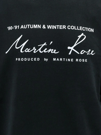 Shop Martine Rose Cotton Sweatshirt With Logo Print In Black