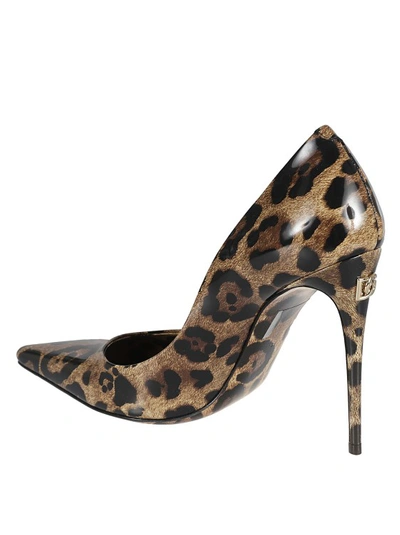 Shop Dolce & Gabbana 110mm Leopard-print Pumps In Brown