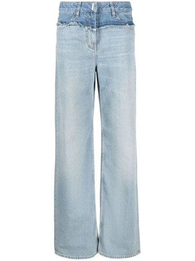 Shop Givenchy Blue Wide-leg Jeans