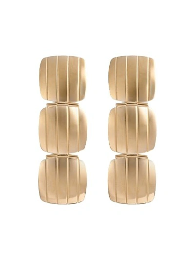 Shop Ivi Slot Clip Drop Earrings In Gold