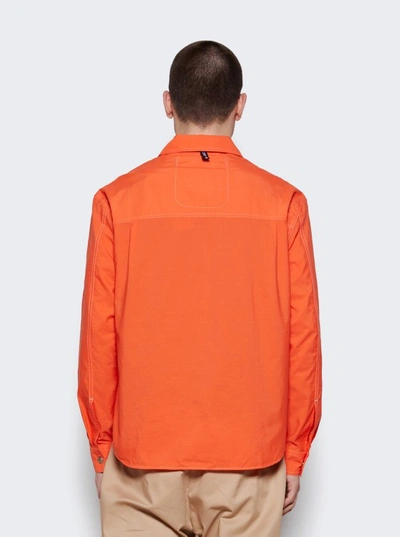 Shop Ouest Paris Orange Fabric Blend Overshirt