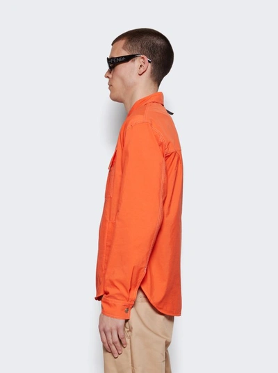Shop Ouest Paris Orange Fabric Blend Overshirt