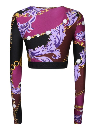 Shop Versace Jeans Couture All-over Baroque Print Multicolor Top
