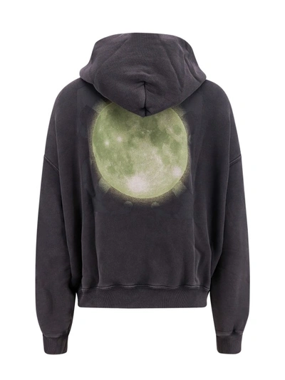 Shop Off-white Cotton Sweatshirt With Super Moon Back Print In Black