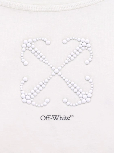 Shop Off-white White Cotton T-shirt With Frontal Arrow Logo