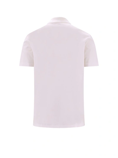 Shop Versace Medusa Taylor Fit Cotton Polo Shirt In White