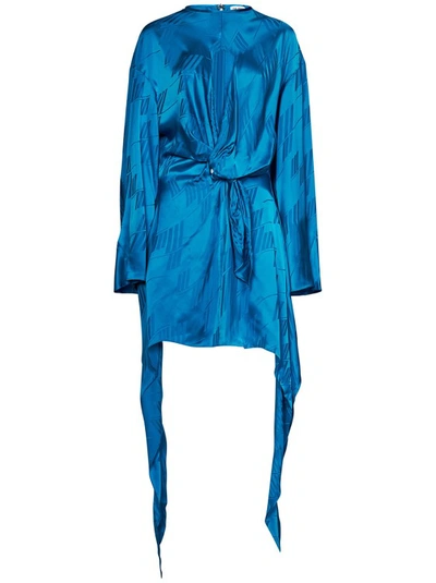 Shop Attico Blue Louie Mini Dress