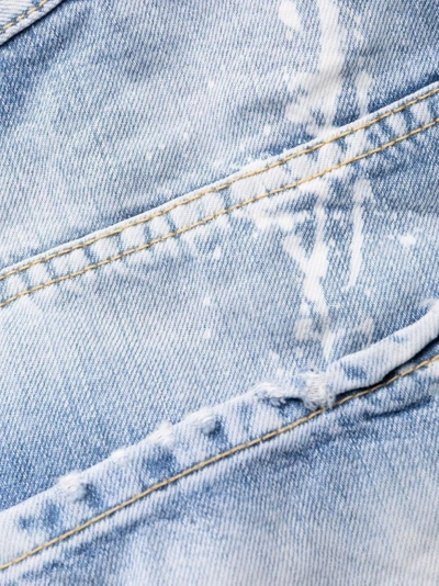 Shop Dsquared2 Paint Effect Denim Jeans In Blue