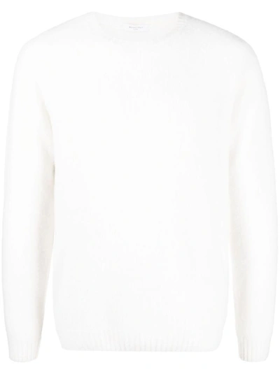 Shop Boglioli Wool Blend Knit Sweater In White