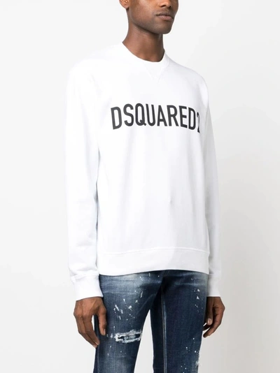 Shop Dsquared2 Crewneck Sweatshirt In White