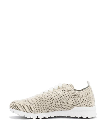 Shop Kiton Beige Knitted Fabric Runners In Neutrals