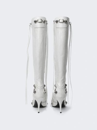 Shop Balenciaga Tall Cagole High Heel Boot In White