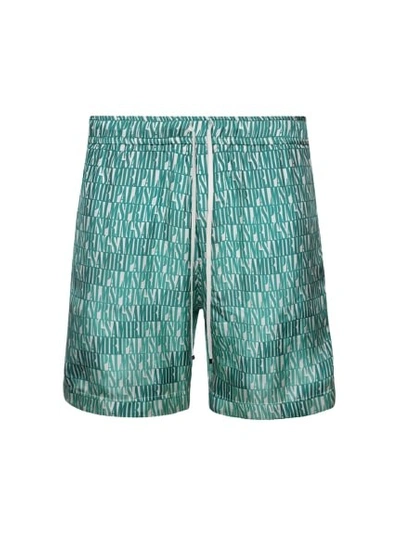 Shop Amiri X Silk Palm Springs Shorts In Green