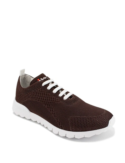 Shop Kiton Brown Knitted Fabric ''fit'' Runners