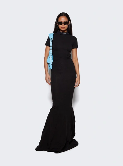 Shop Balenciaga T-shirt Maxi Dress In Black