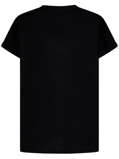 Shop Balmain Black Logo Print T-shirt
