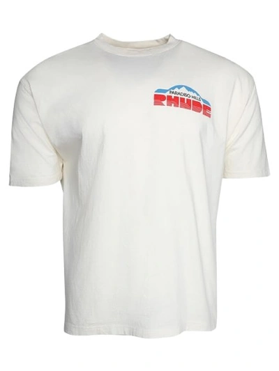 Shop Rhude Paradiso Rally T-shirt In White