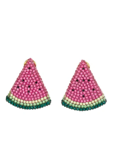 Shop Shourouk Retro Watermelon Earrings - Brass - Multi In Not Applicable