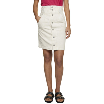 Shop Isabel Marant Tloan Denim Mini Skirt In White