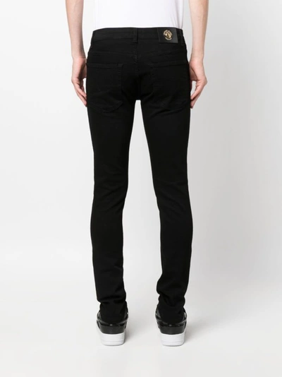 Shop Versace Jeans Couture Black Slim-fit Jeans