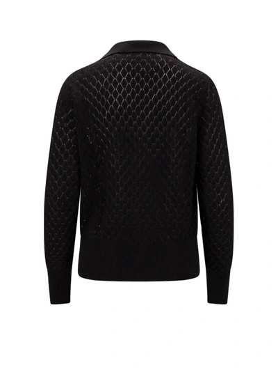 Shop Sapio Viscose And Cotton Sweater In Black