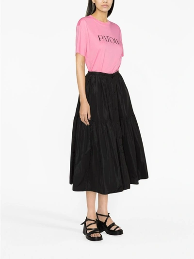 Shop Patou Black Midi Skirt