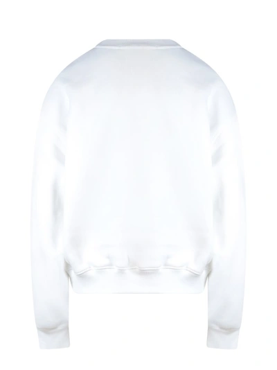 Shop Alexander Wang Cotton Sweatshirt With Frontal Logo In White