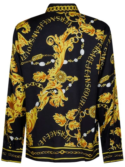Shop Versace Jeans Couture Black Long-sleeved Shirt
