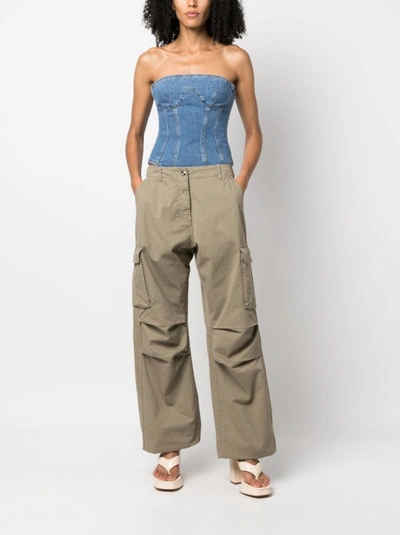 Shop Coperni Green Cotton Trousers