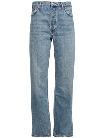 Shop Re/done Loose Long Jeans In Blue