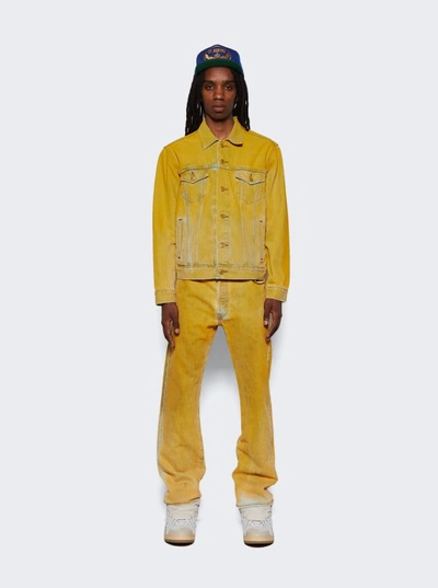 Shop Notsonormal Yellow Cotton High Jean