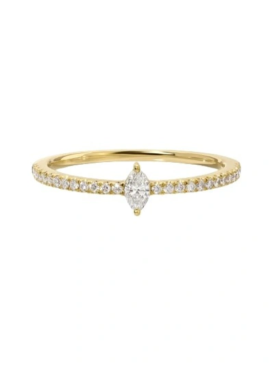 Shop Isa Grutman Marquis Diamond Pave Band Ring In Not Applicable