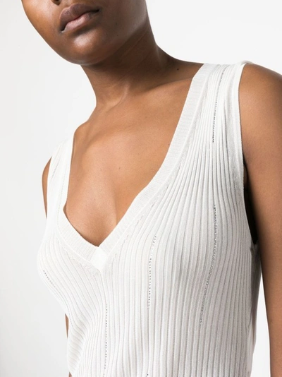 Shop Genny White Ribbed Tank Top
