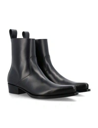 Shop Bottega Veneta Ripley Ankle Boots In Grey