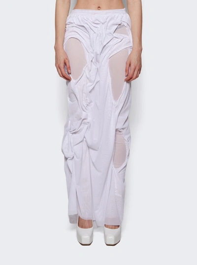 Shop Di Petsa Wetlook Long Skirt In White