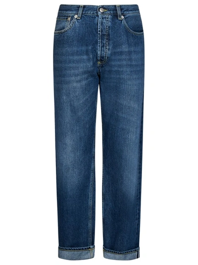 Shop Alexander Mcqueen Blue Cotton Jean