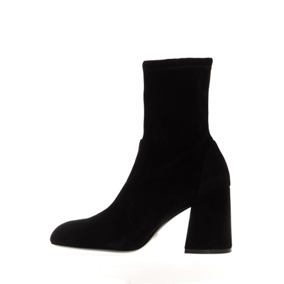 Shop Stuart Weitzman 85mm Black Suede Ankle Boots